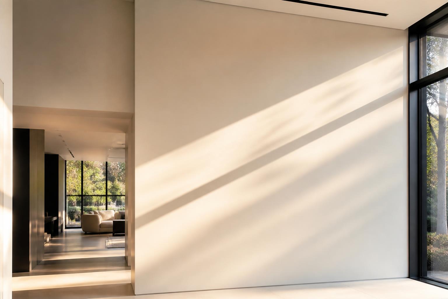Luxury interior with an exceptionally smooth Level 5 drywall finish